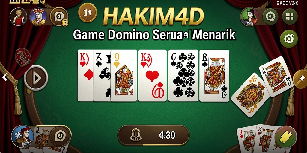 Screenshot HAKIM4D yang menunjukkan aksi seru dalam permainan Domino.