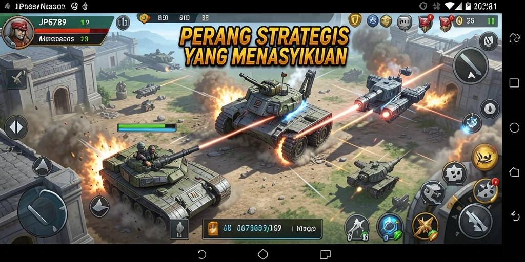 Tangkapan layar menunjukkan pertempuran strategis yang mendebarkan di JP6789.