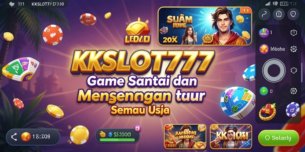 Tampilan gameplay KKSLOT777 yang seru dan penuh warna.