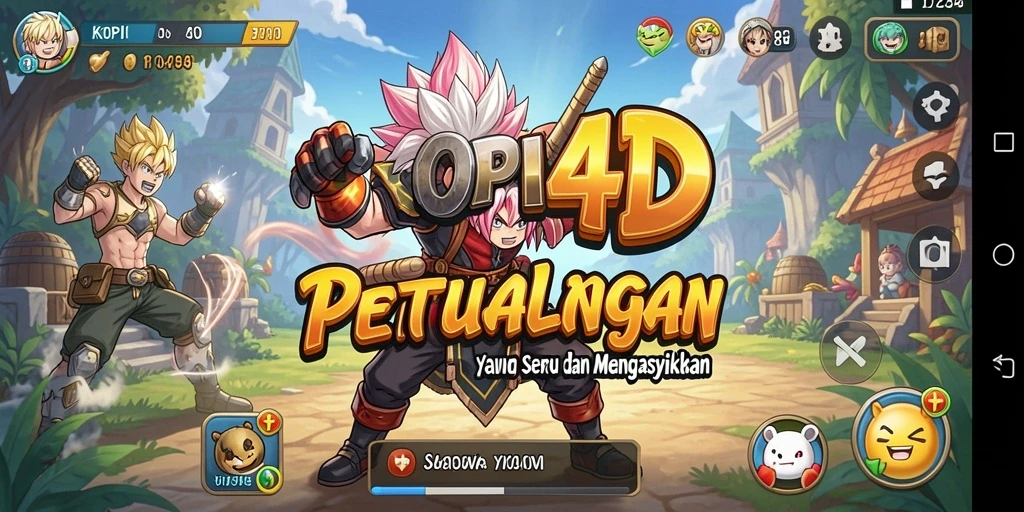 Gameplay KOPI4D yang seru dengan karakter anime favorit.