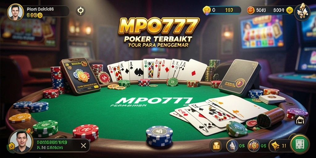 Tampilan gameplay menyenangkan dalam aplikasi poker MPO777.