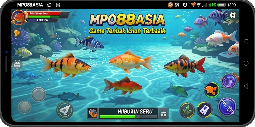 Screenshot gameplay MPO88ASIA menunjukkan pengalaman menembak ikan yang seru.